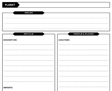 GM World Building Sheet
