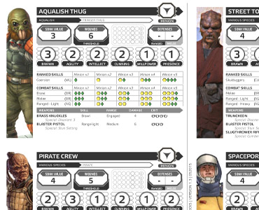 Minion Stat Blocks