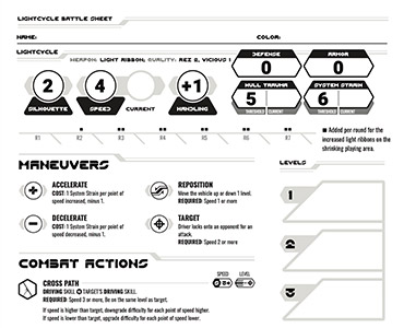 Tron Light Cycle Sheet