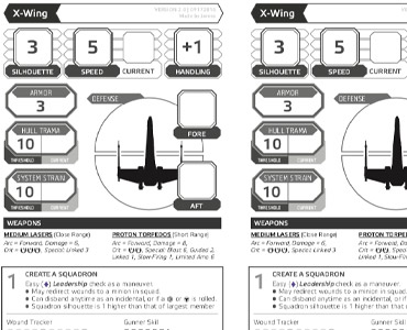 X-wing Sheet
