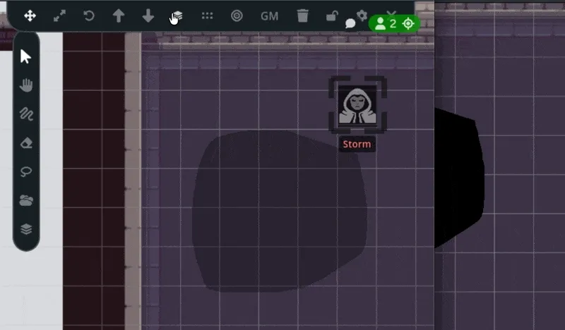 Moving an asset between layers and seeing its visibility status update in
real-time to a player's view