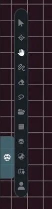 The desktop Maps toolbar whose tools can be selected with keyboard shortcuts